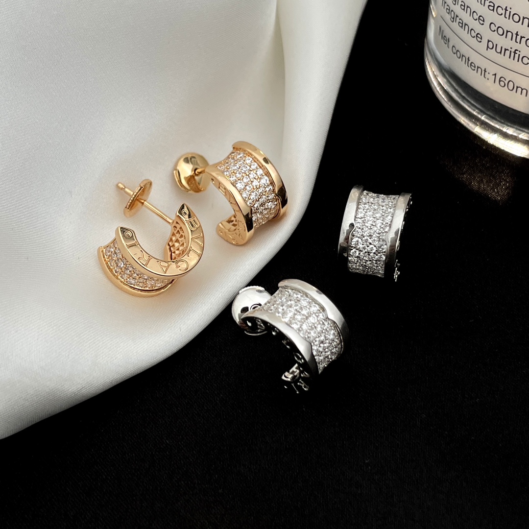 Bulgari Full Diamond Waist Earrings