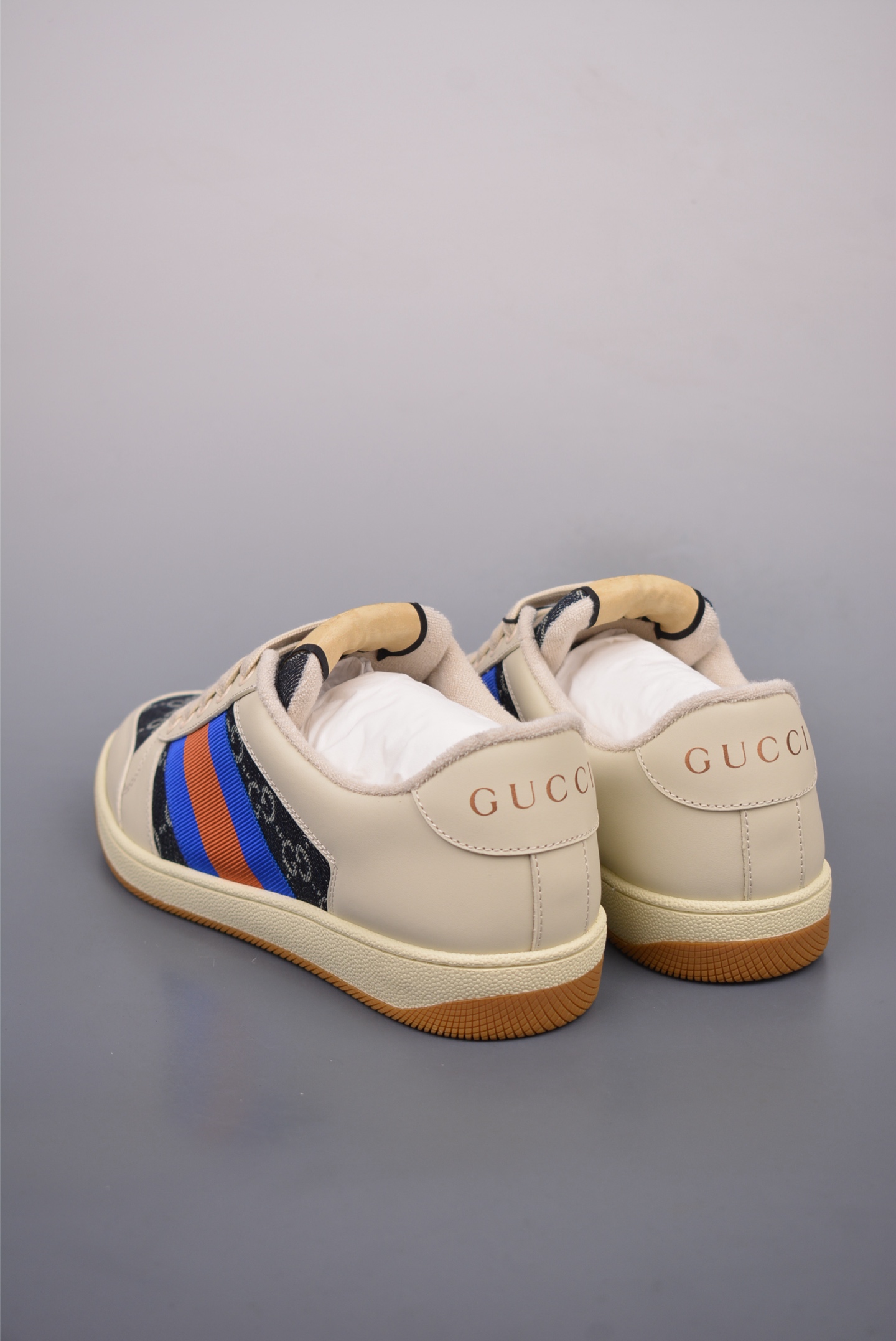 Gucci Screener GG Sneaker Low Off-White Blue Denim