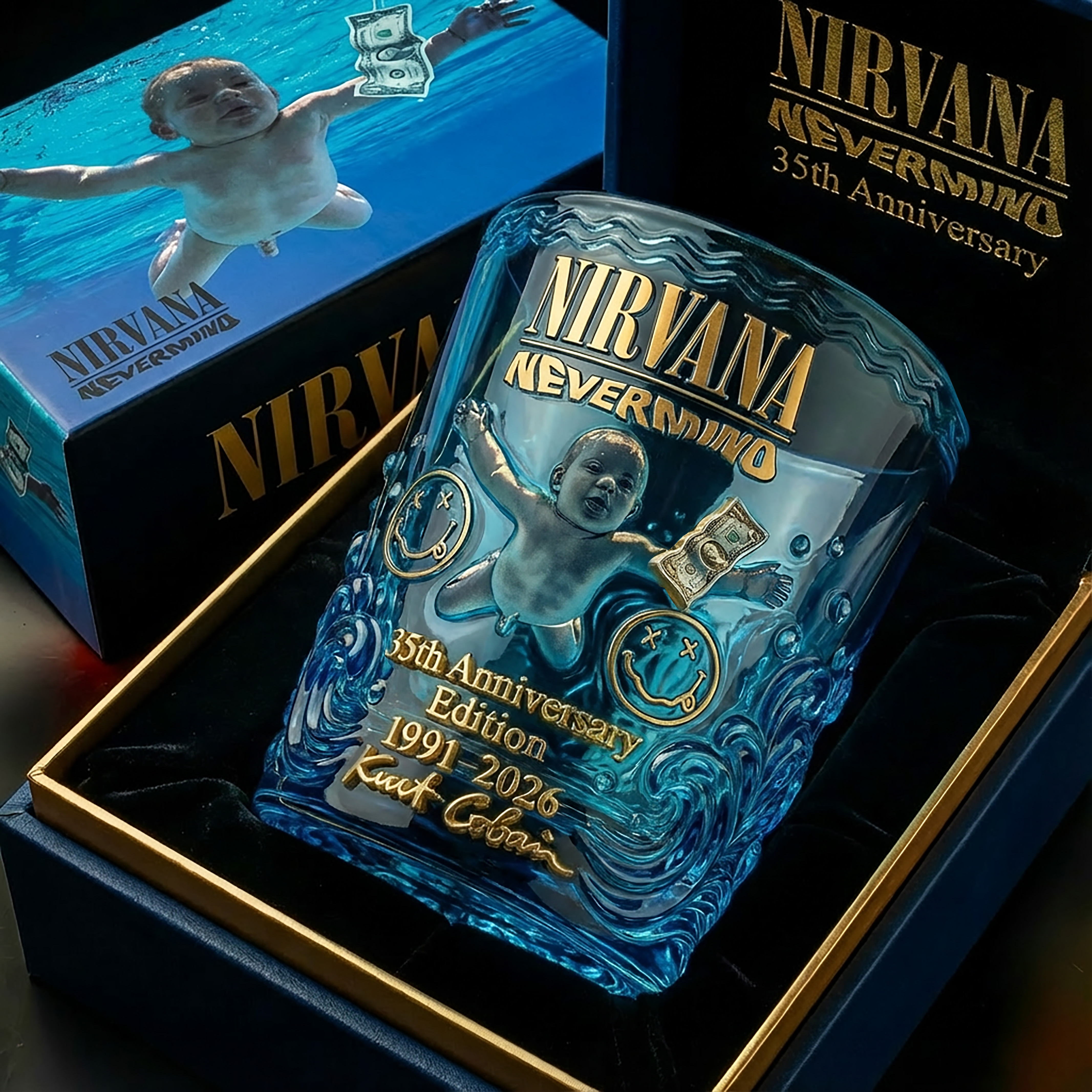 Nirvana Nevermind 35th Anniversary Edition Glass