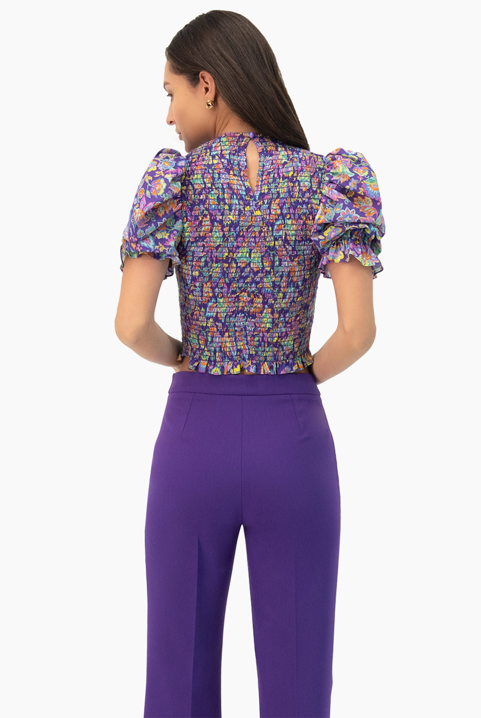Blusa manga farol tres cuartos