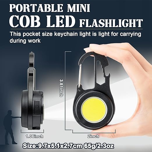 Multifunctional LED COB Keychain