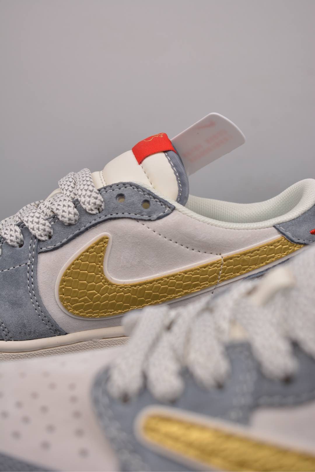 Travis Scott x Nike Air Jordan 1 Low Year of the Snake Grey Blue Gold XZ2025-288