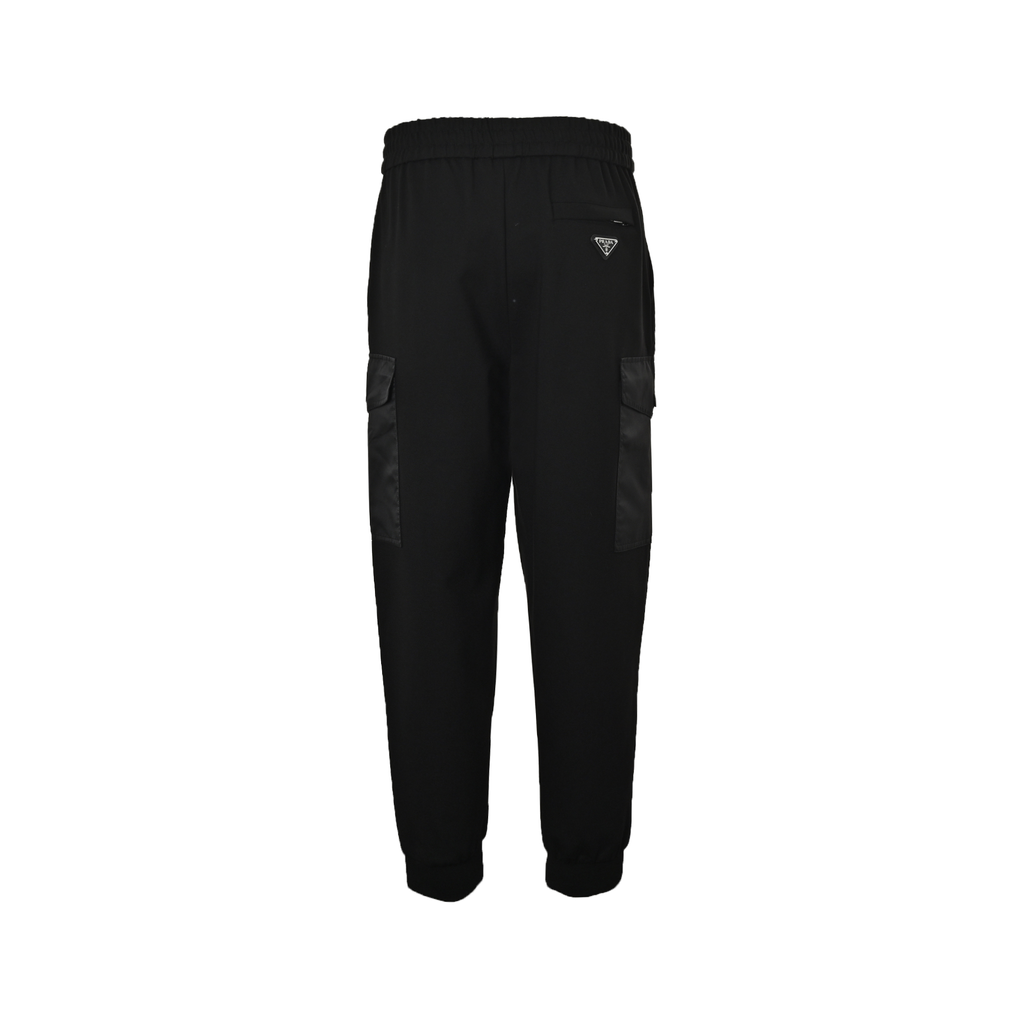 Prada 25ss recycled nylon double pocket cotton fleece sweatpants