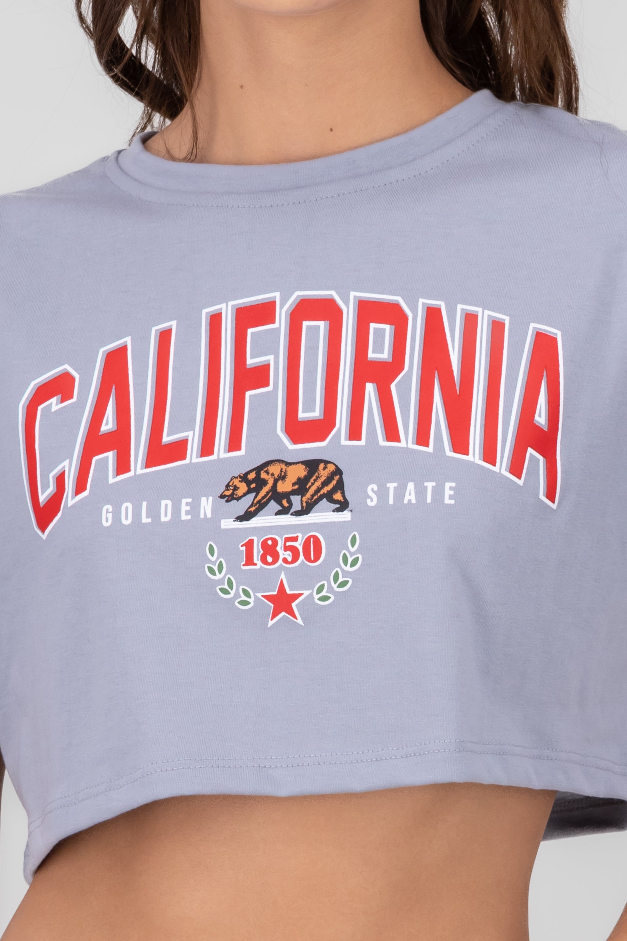 California print crop top