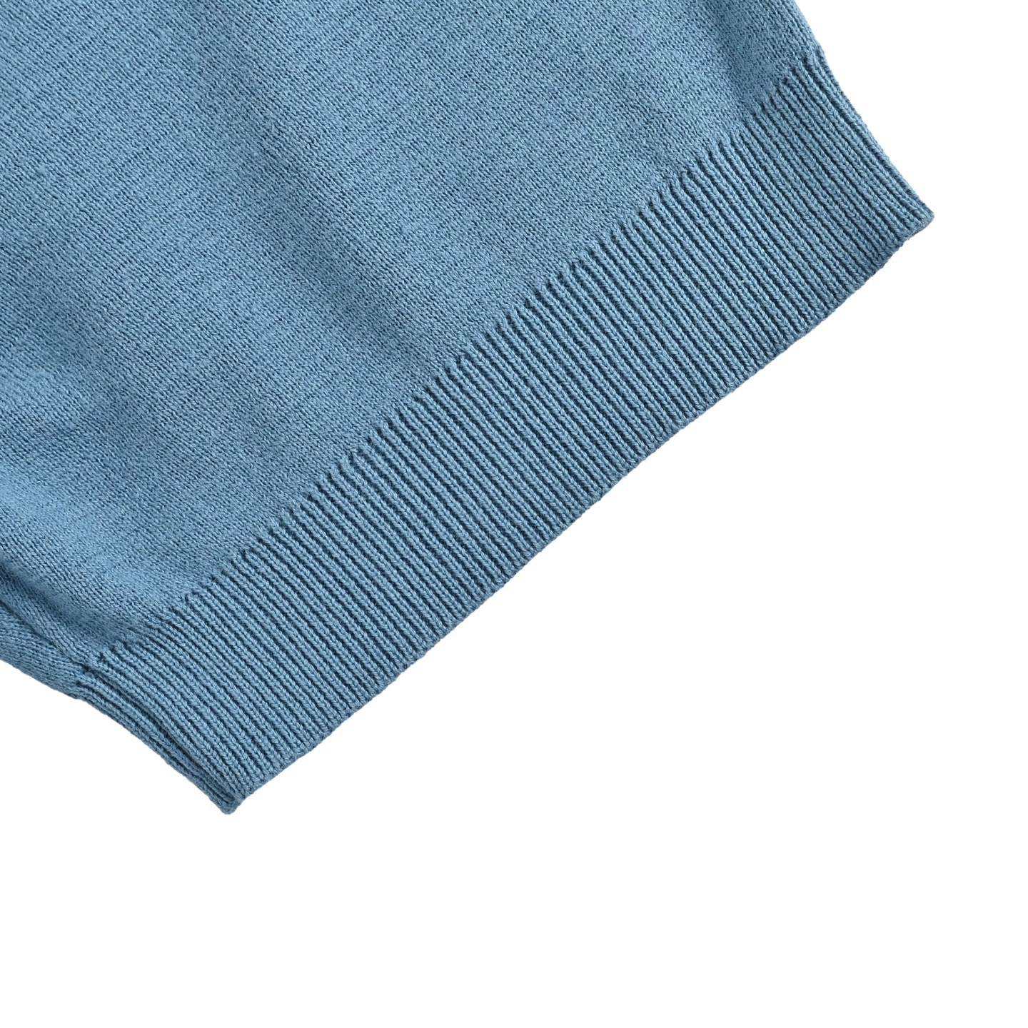 Gucci 25ss blue pocket jacquard knit polo short sleeve