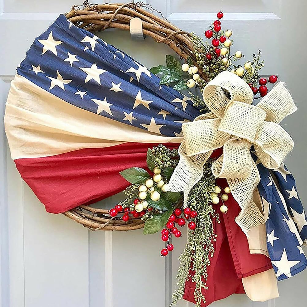 🔥[SAVE 50% OFF]--13.76in*19.6in 4Th Of July Patriotic Independence Day Wreath -BUY 2 FREE SHIPPING