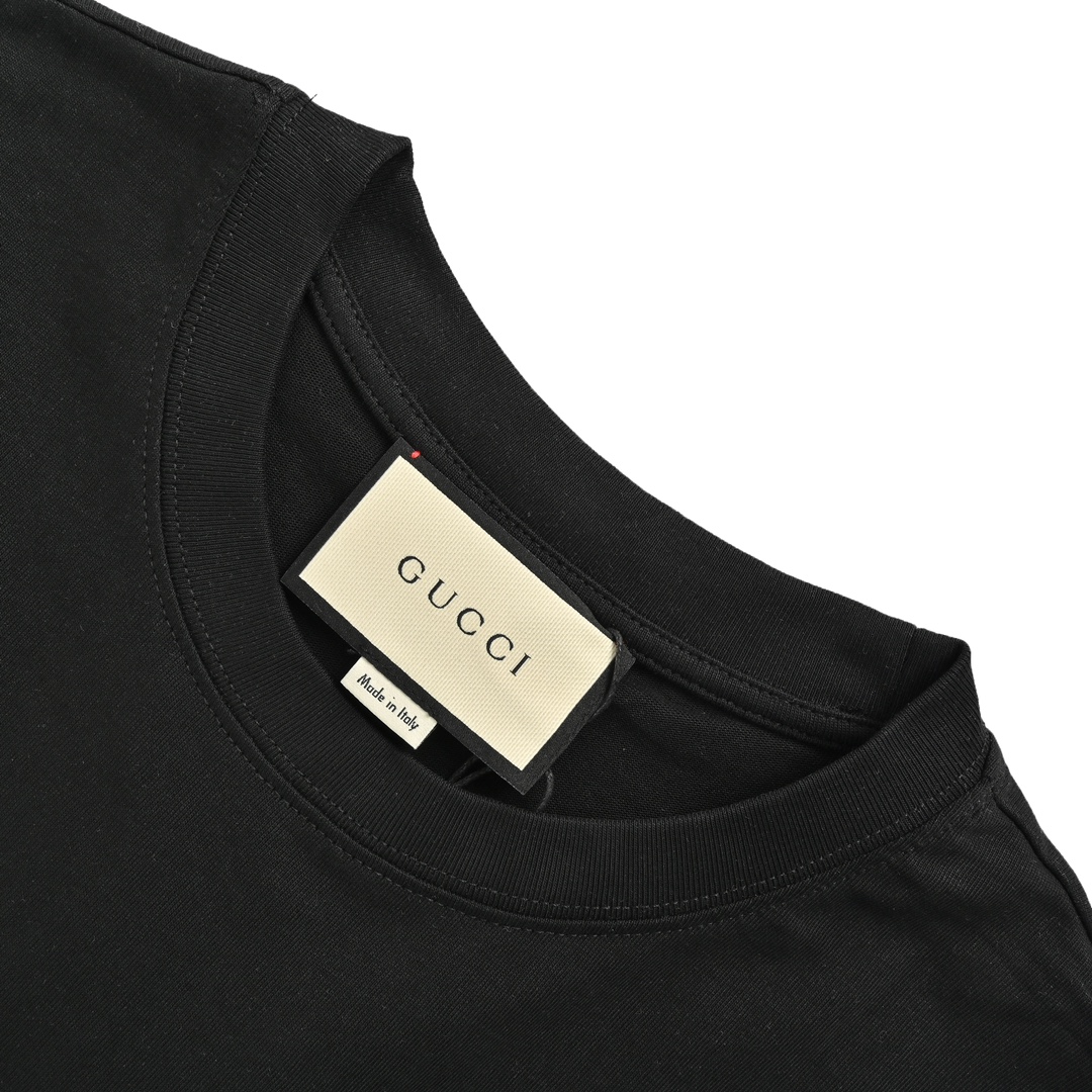 Gucci 24ss cherry embroidered short sleeve