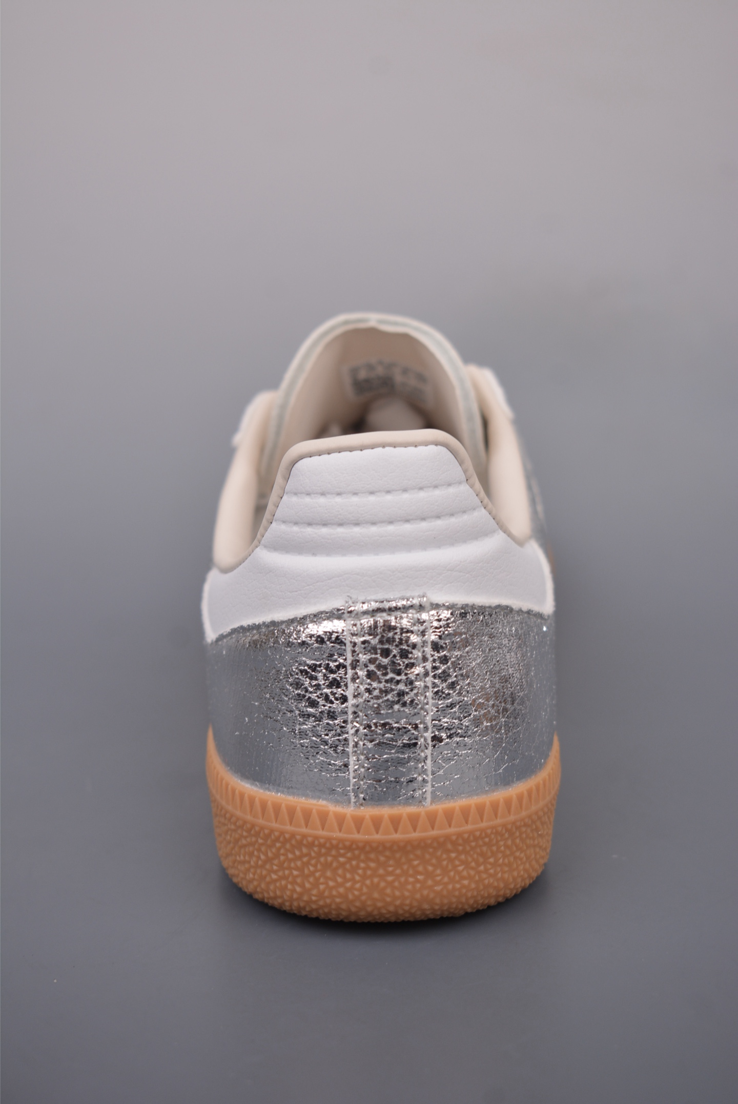 Adidas Originals Samba OG Silver Metallic Cracked Leather JR0035