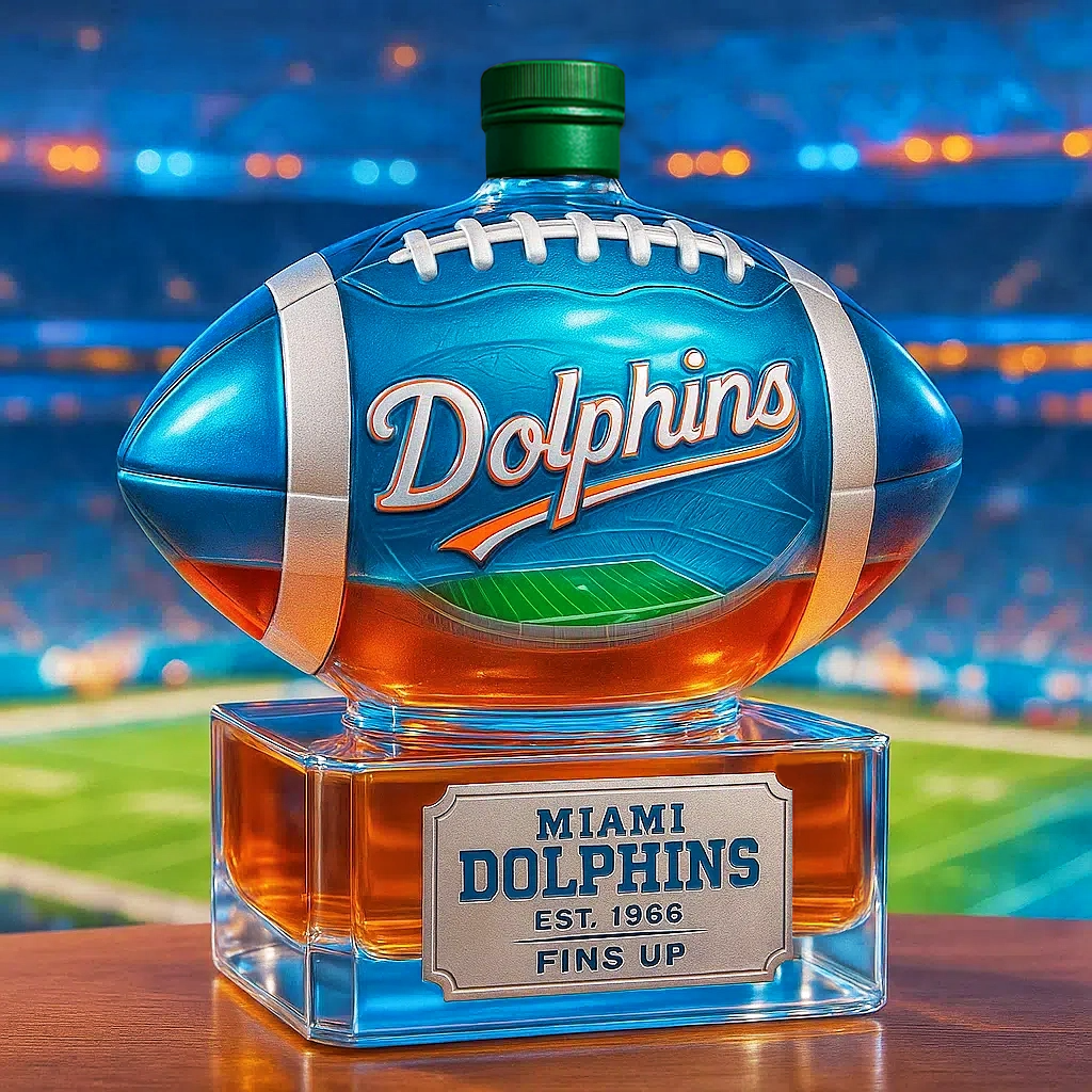 Fins of Glory——Miami Dolphins Whiskey Bottle