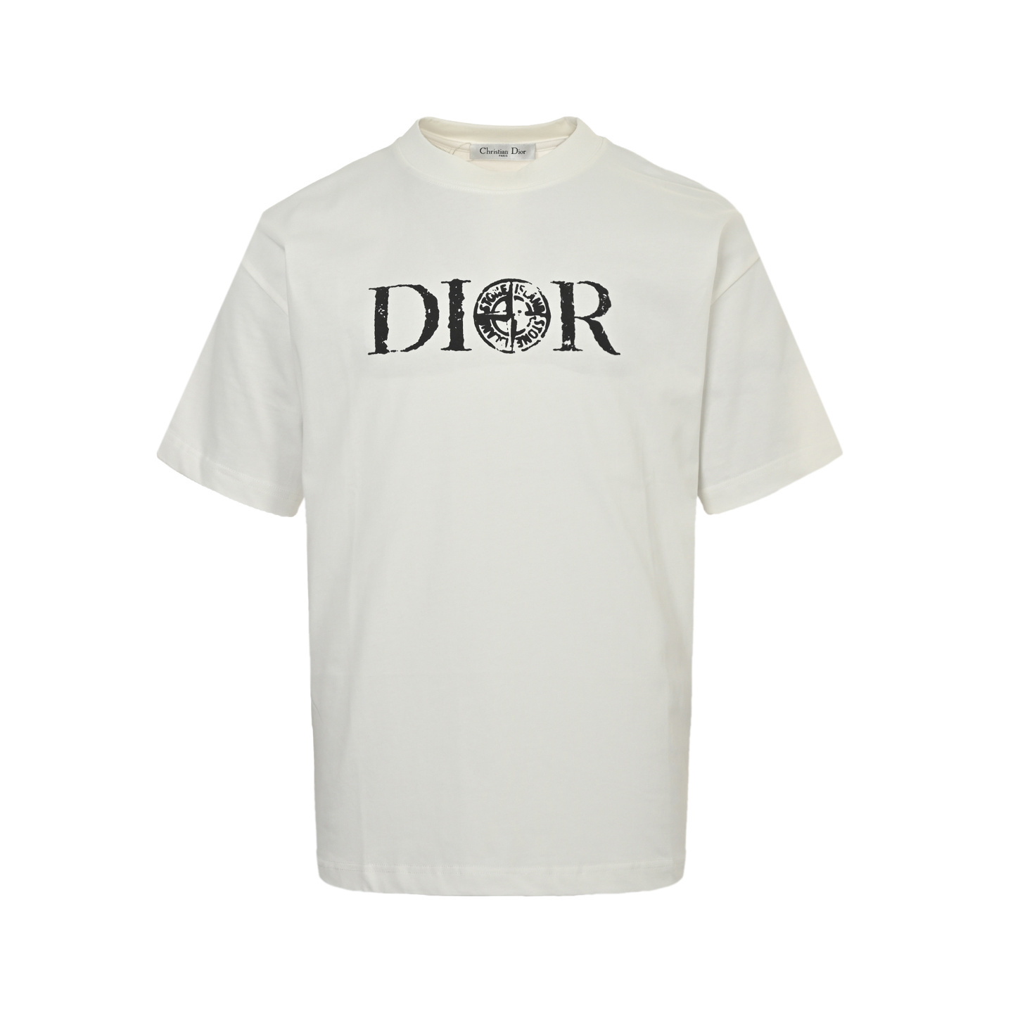 Dior 25ss Stone Island joint mottled letter logo print short sleeve