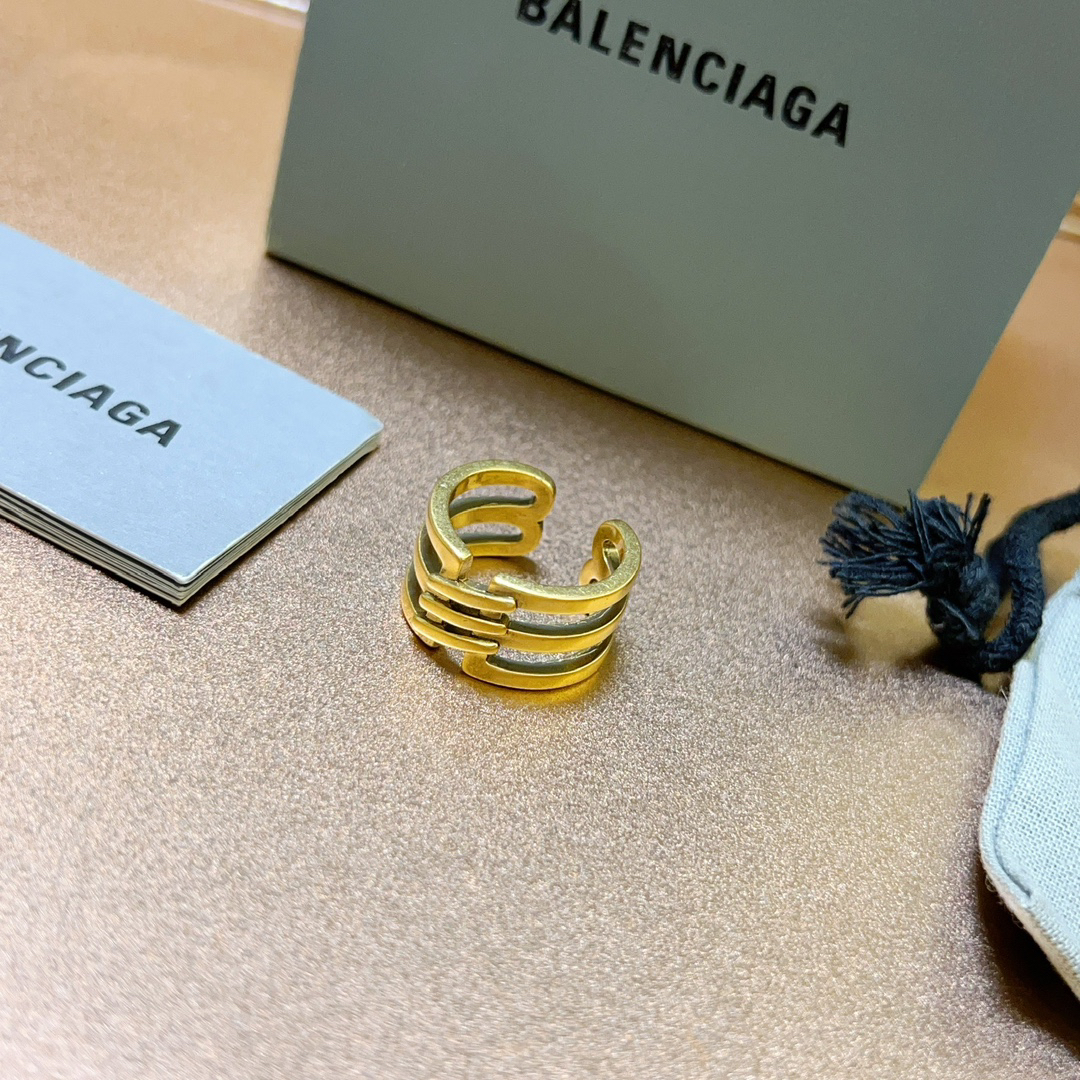 Balenciaga Hollow Gold Ring