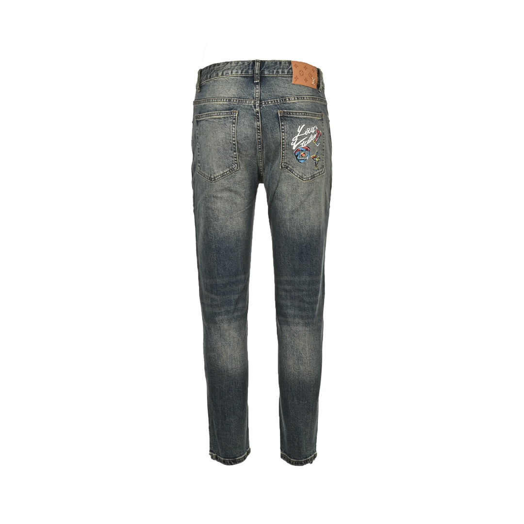 Louis Vuitton 24Fw Pocket Fun Graffiti Jeans