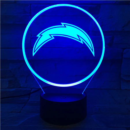 LOS ANGELES CHARGERS 3D LED LIGHT LAMP