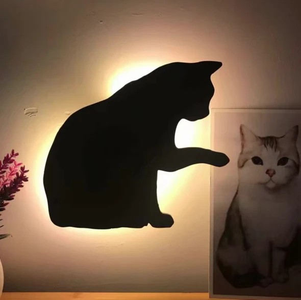 (SUMMER HOT SALE- Save 50% OFF) LED Light and Sound Control Silhouette Night Light - Battery or USB Powered