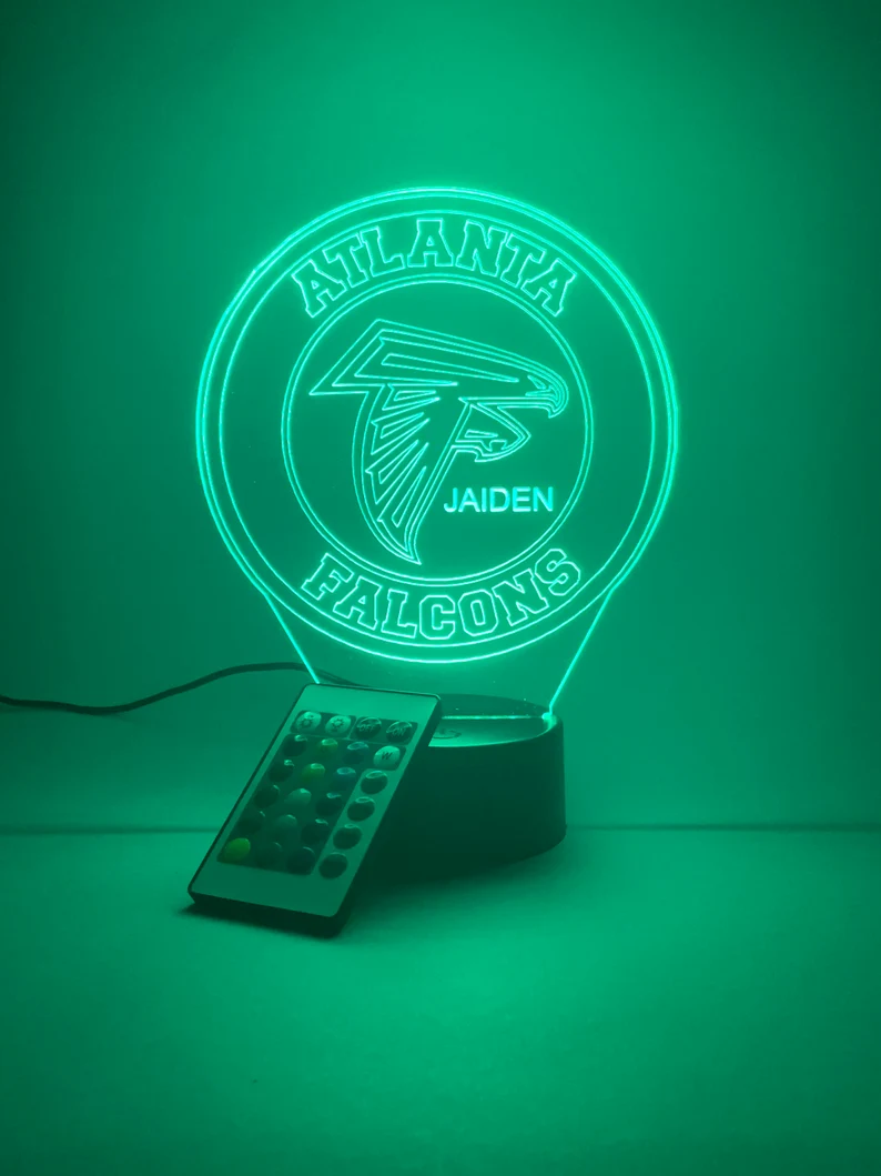 ATLANTA FALCONS 3D LAMP PERSONALIZED