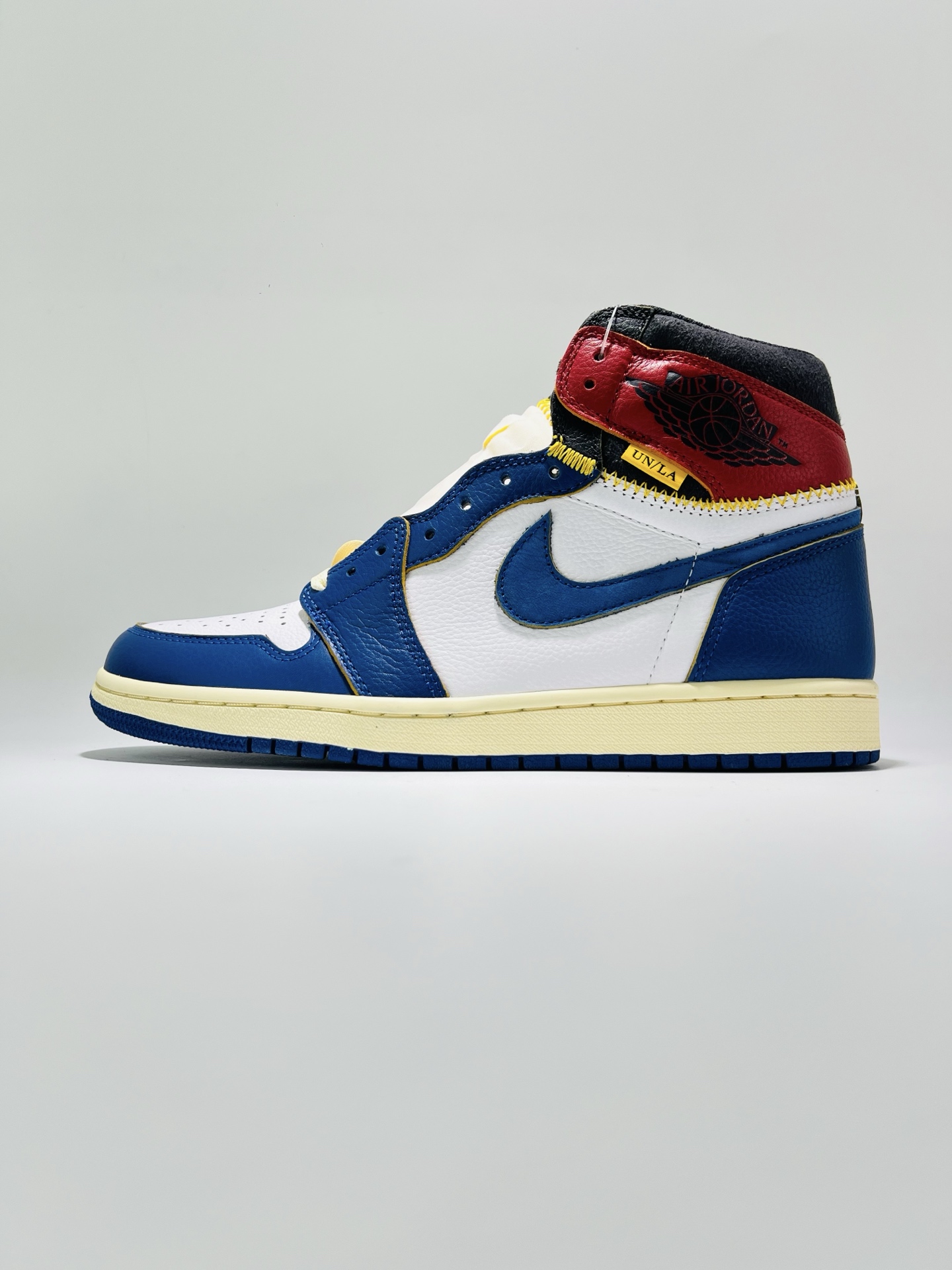 Union x Air Jordan 1 Retro High OG NRG AJ1 Black, Blue and Red Stitching BV1300-146