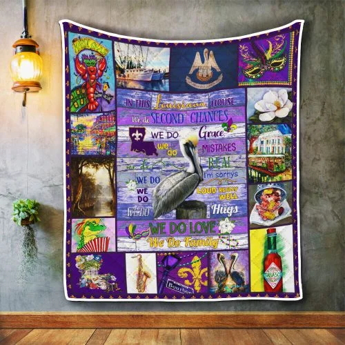 Louisiana House Quilt Blanket