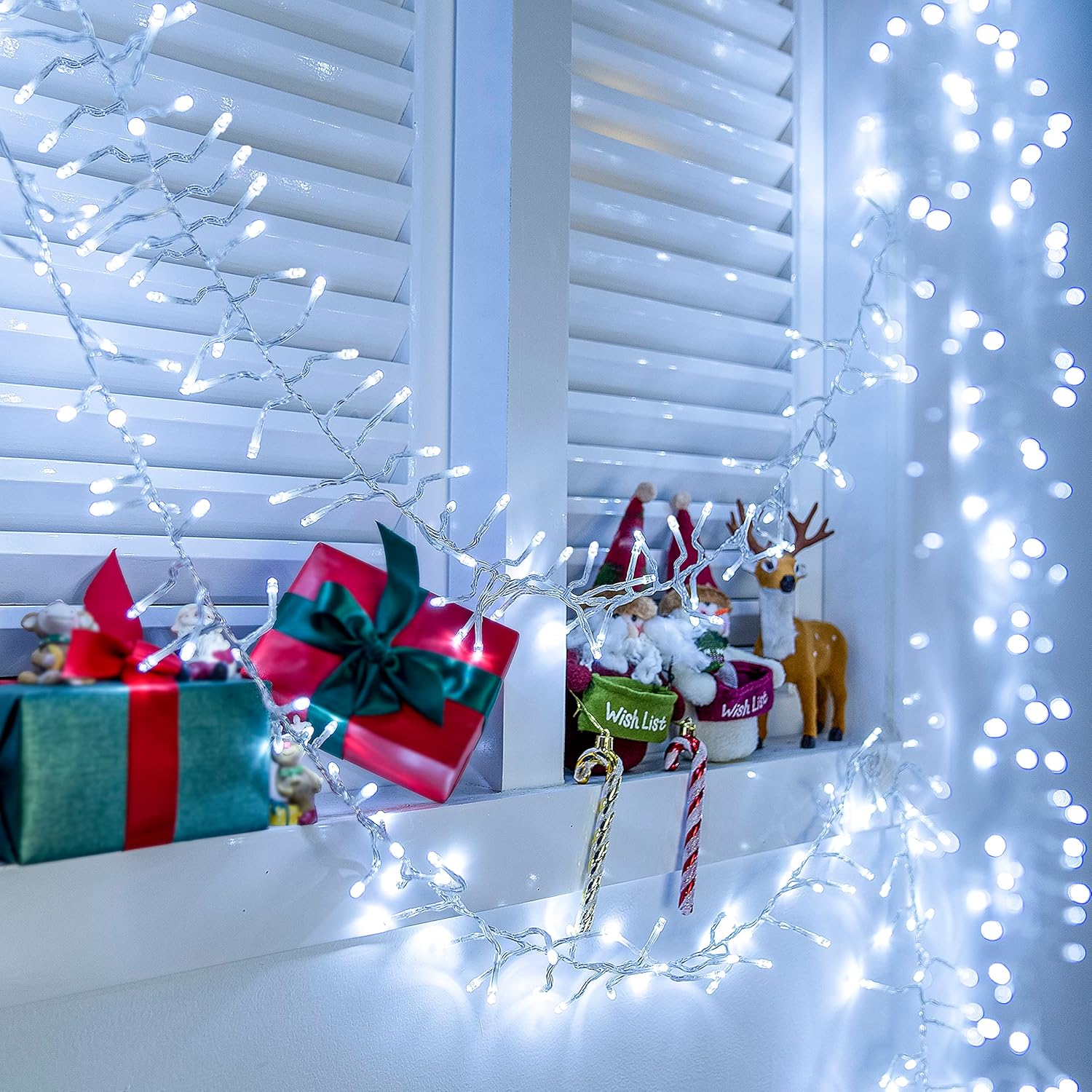 🎄CHRISTMAS ON SALE🔥Warm White Cluster Lights Christmas 1000LED 49FT Waterproof String Lights