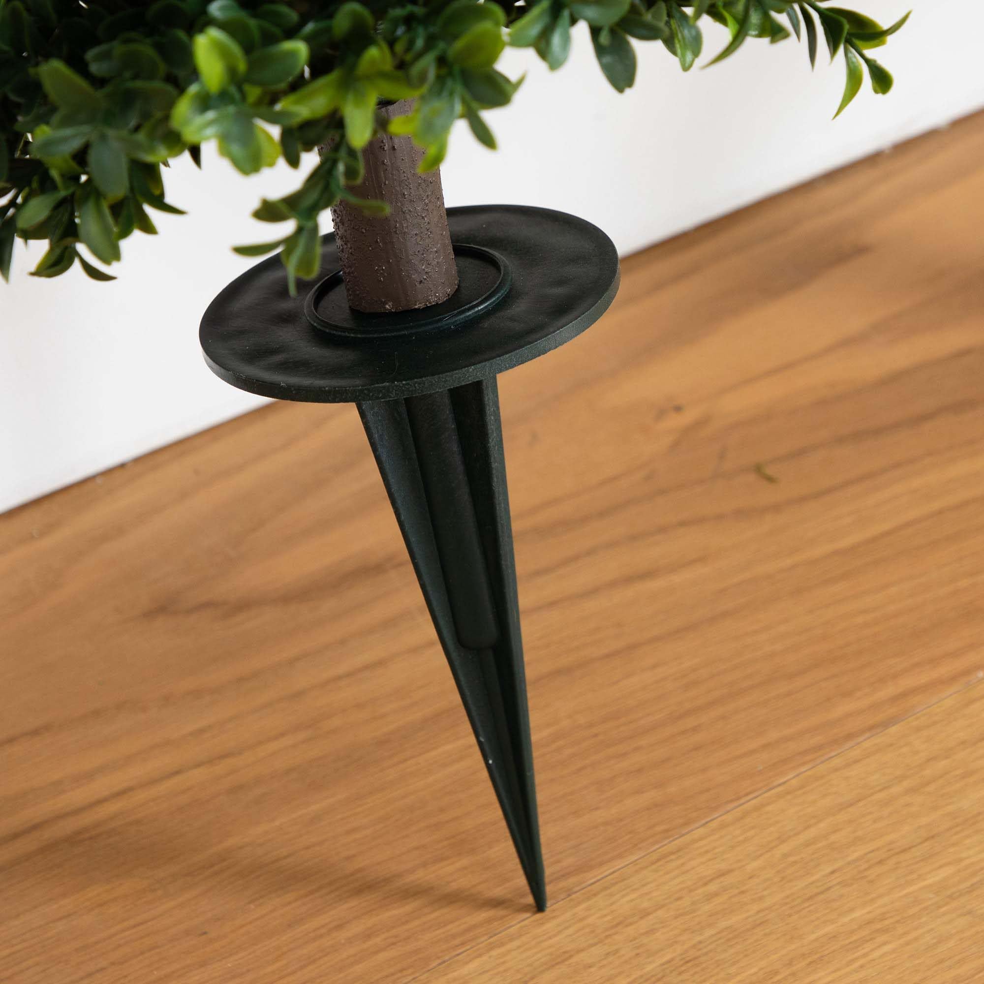 2.5 ft. UV Resistant Artificial Boxwood Plant with Integrated Ground Stake (Indoor/Outdoor)