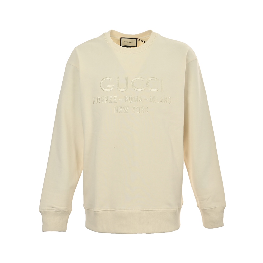Gucci 24Fw obscure embroidered lettering crew neck sweatshirt