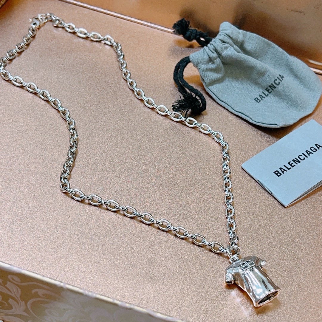 Balenciaga BB Clothes Chain Vintage Necklace