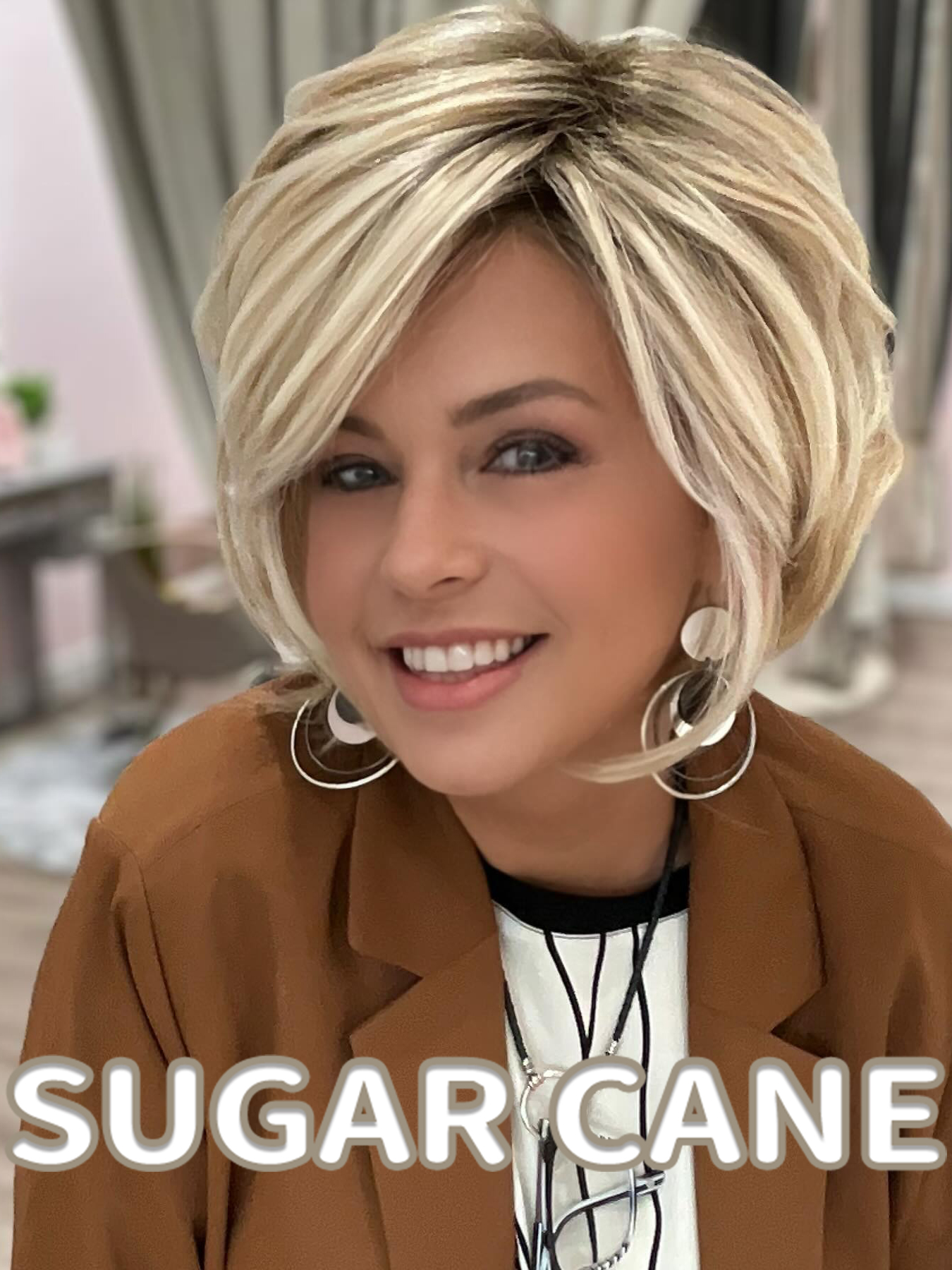 Layered Bob Wig With Side Part