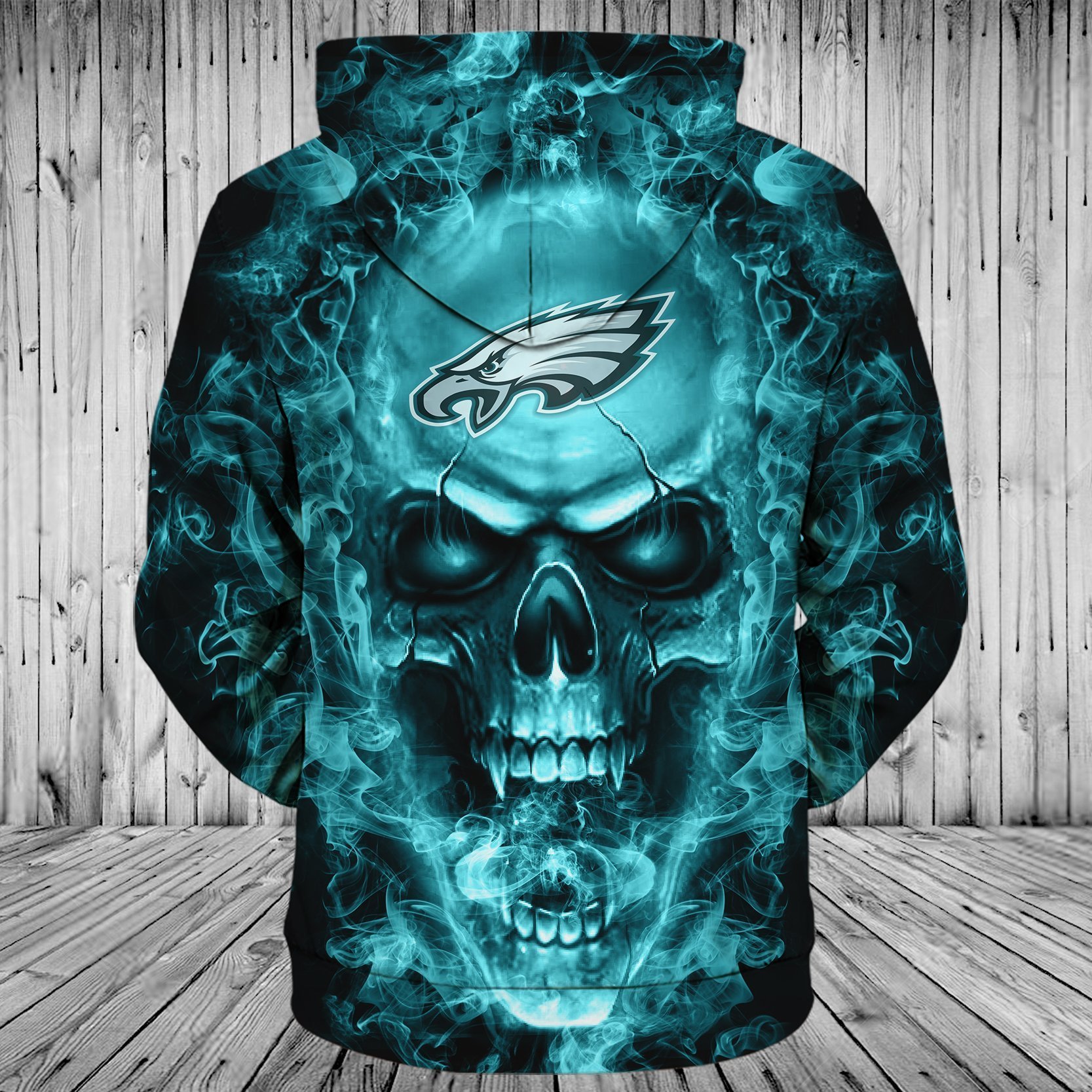 EAGLES HOODIE 3D SKULL 85