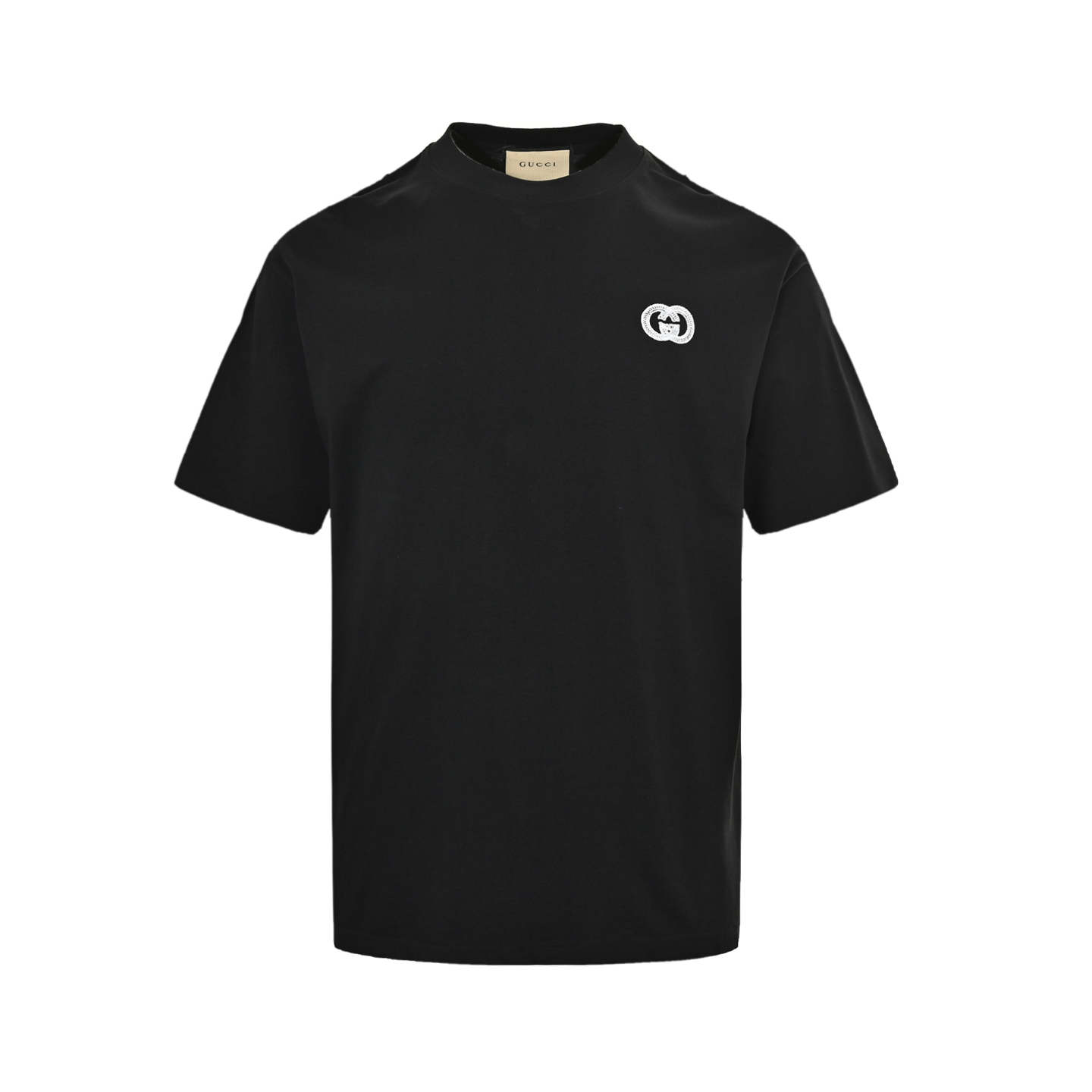 Gucci 25ss front and back embroidered logo short sleeves