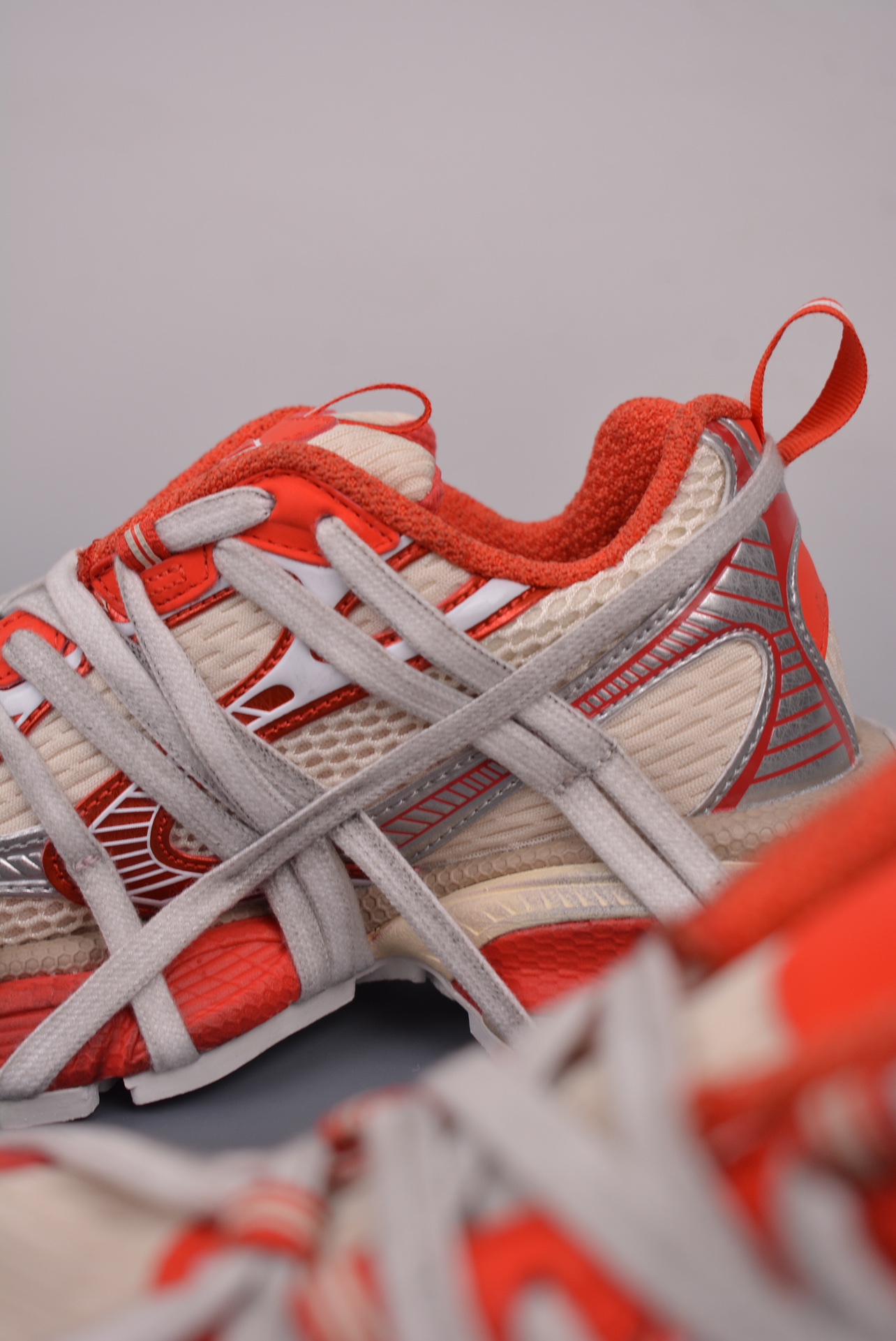 Balenciaga new 3XL lace-up trendy running shoes orange