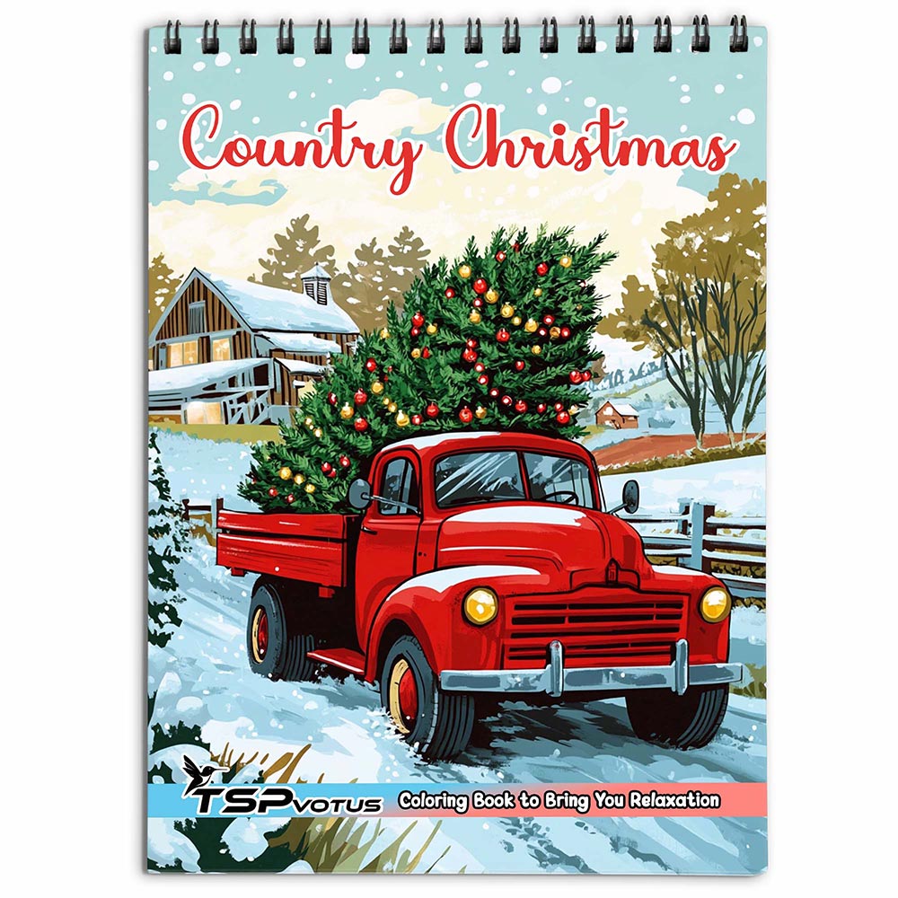 🎄CHRISTMAS ON SALE🔥Christmas Spiral Coloring Book