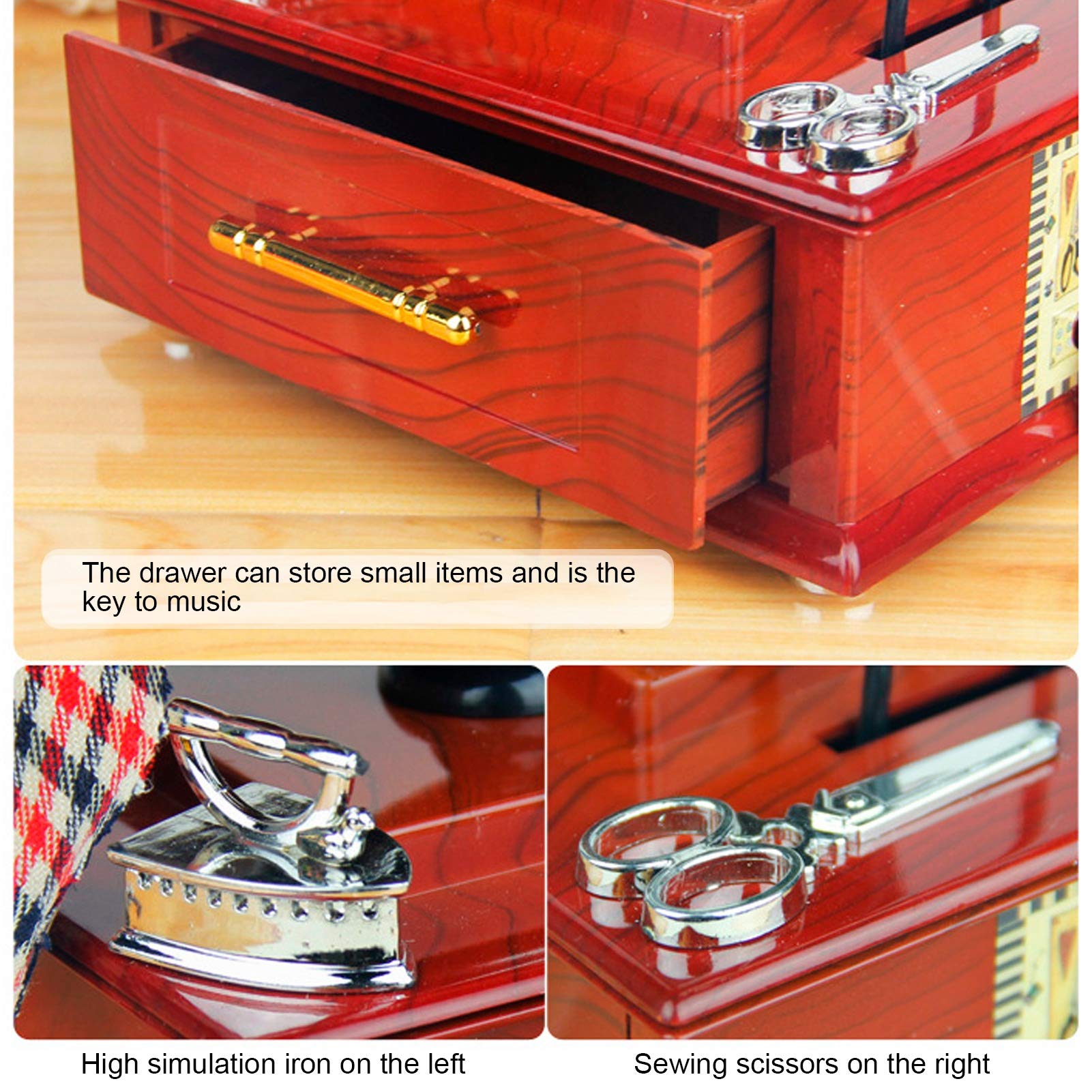 🔥Mother's Day Early Sale-[SAVE 50% OFF]--Wood Sewing Machine Music Box-BUY 2 GET 10% OFF & FREE SHIPPING NOW
