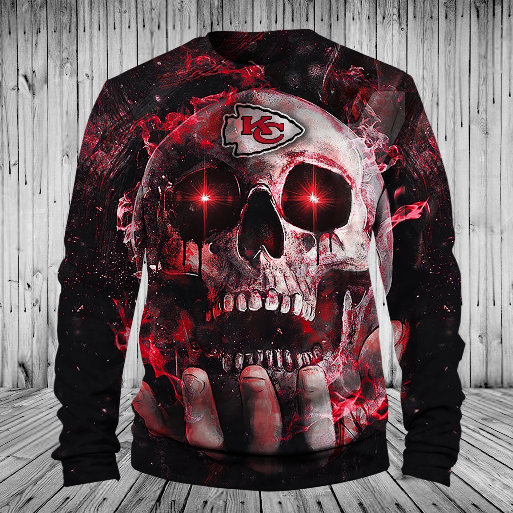 CHIEFS HOODIE 3D SKULL 65