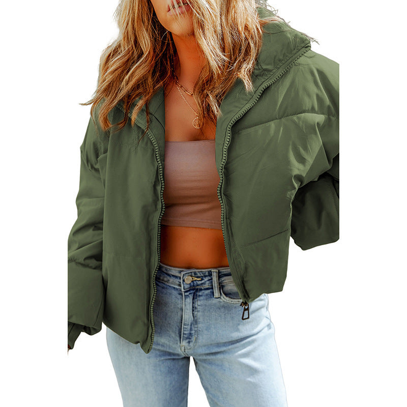 Lapel Warm Long Sleeve Coat for Women