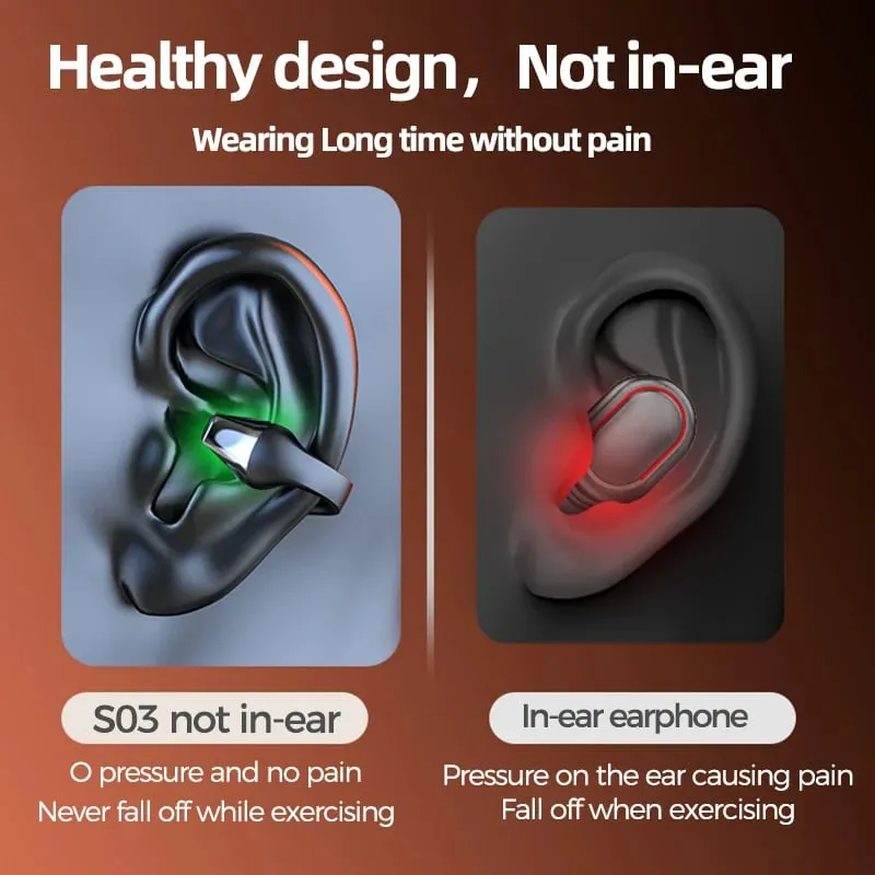 (🔥Last Day Promotion-SAVE 50% OFF)2023 New Upgrated Wireless Ear Clip Bone Conduction Headphones-BUY 2 SETS GET 10% OFF & FREE SHIPPING