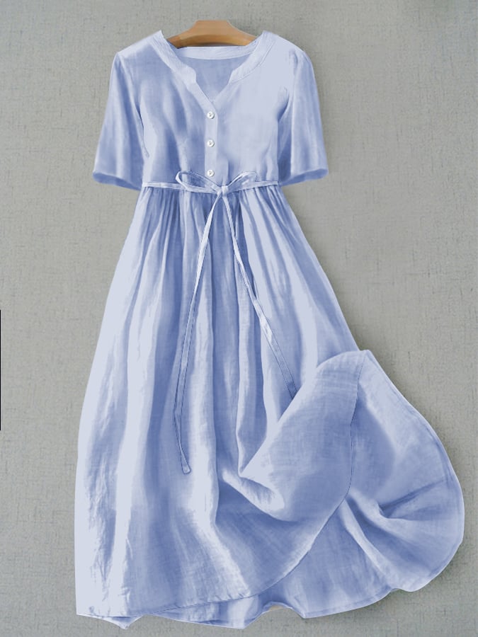 Women's Solid Color Simple Strappy Loose Casual Dress
