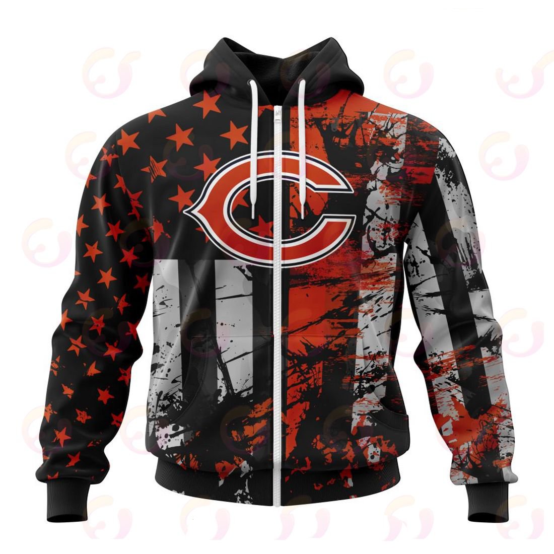 CHICAGO BEARS 3D HOODIE JERSEY FOR AMERICA