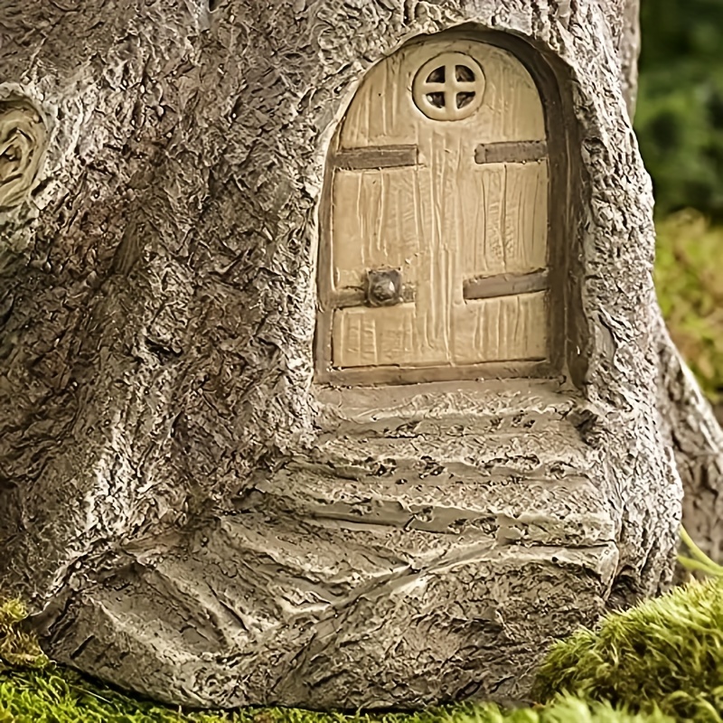 1pc Outdoor Tree House Shape Bird Bath, Basin With Brown Base Wild Bird Feeder, Garden Resin Bird Feeder For Outdoor Decor Garden Lawn Yard Decor