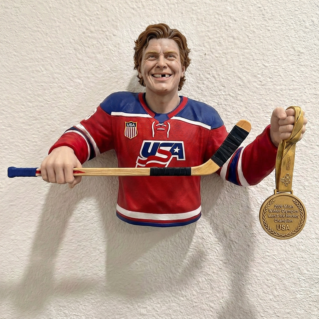 Jack Hughes 2026 Winter Olympics Commomerative Wall-mounted Towel Rack