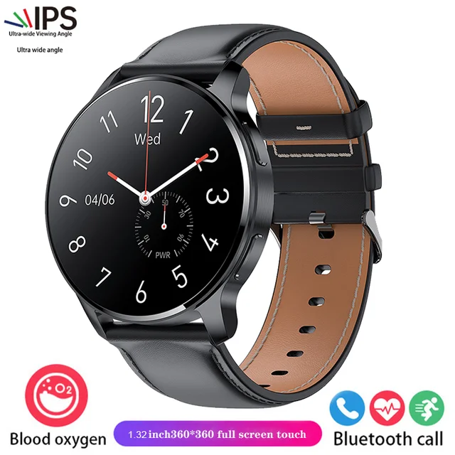 New women's smartwatch 1.32-inch Full screen touch Heart rate Blood oxygen Monitor HD Bluetooth Call Smartwatch for Android IOS