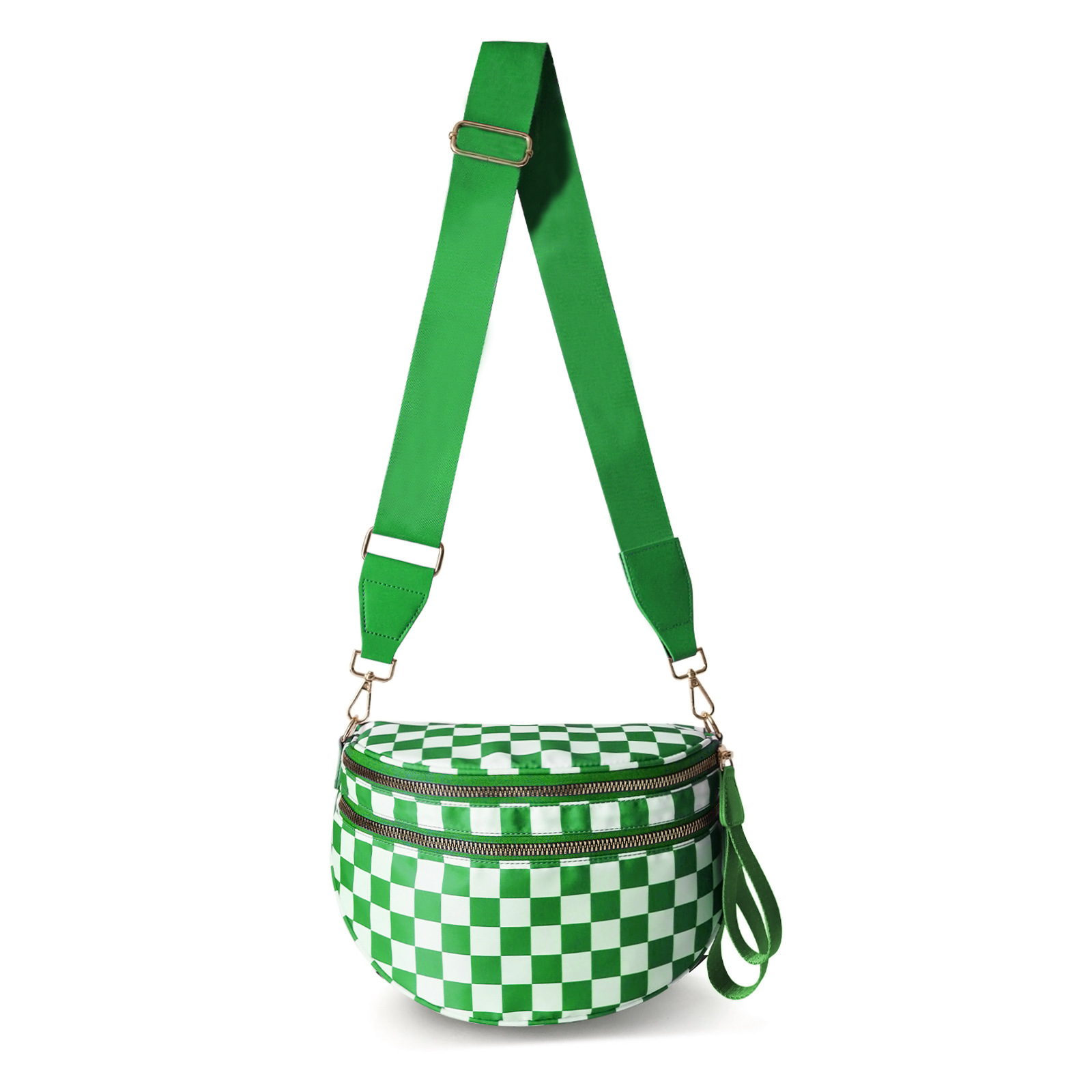 🔥On Sale🔥 Casual Shoulder Bag Multi-pocket Large Crossbody Oxford cloth Checkered Shell Bag