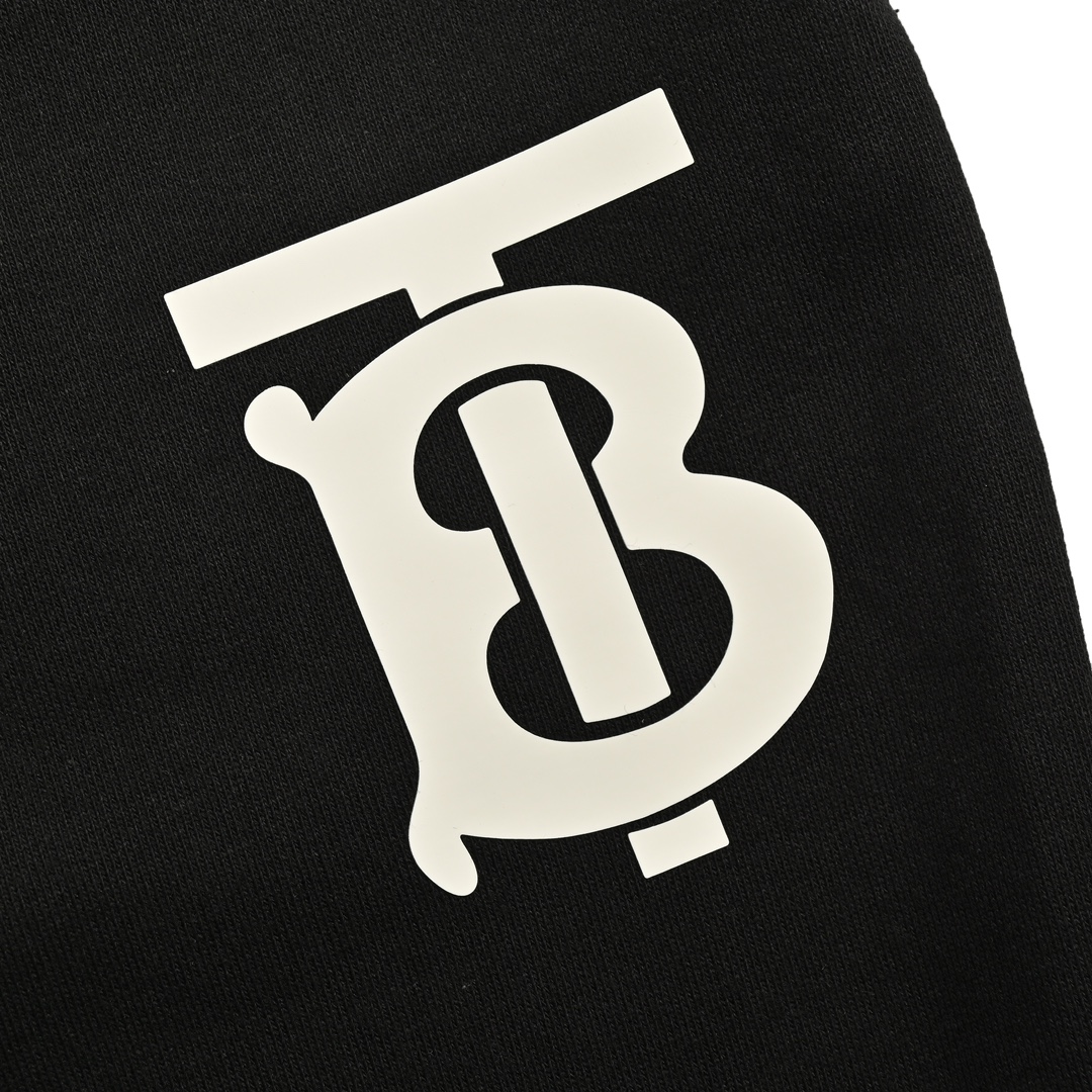 Burberry classic TB rubber lettering cuff trousers