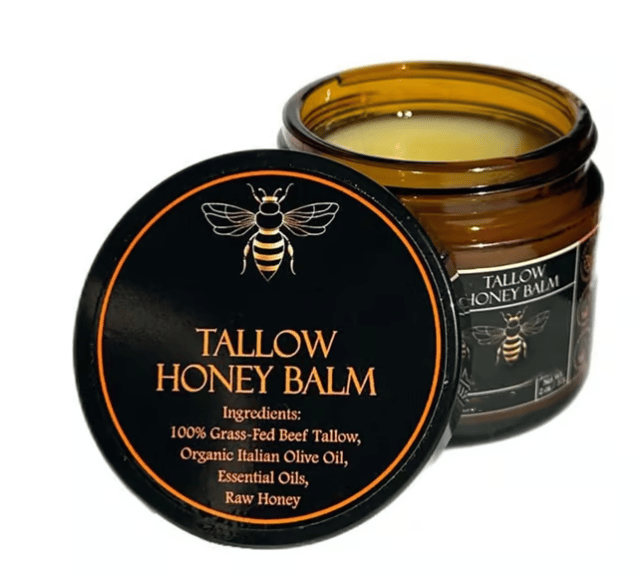 ❤️Organic Grass-Fed Beef Tallow Balm with Raw Honey