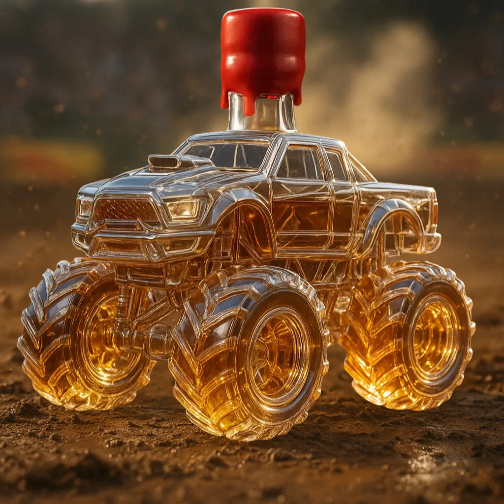 Monster Truck Whiskey Bottle