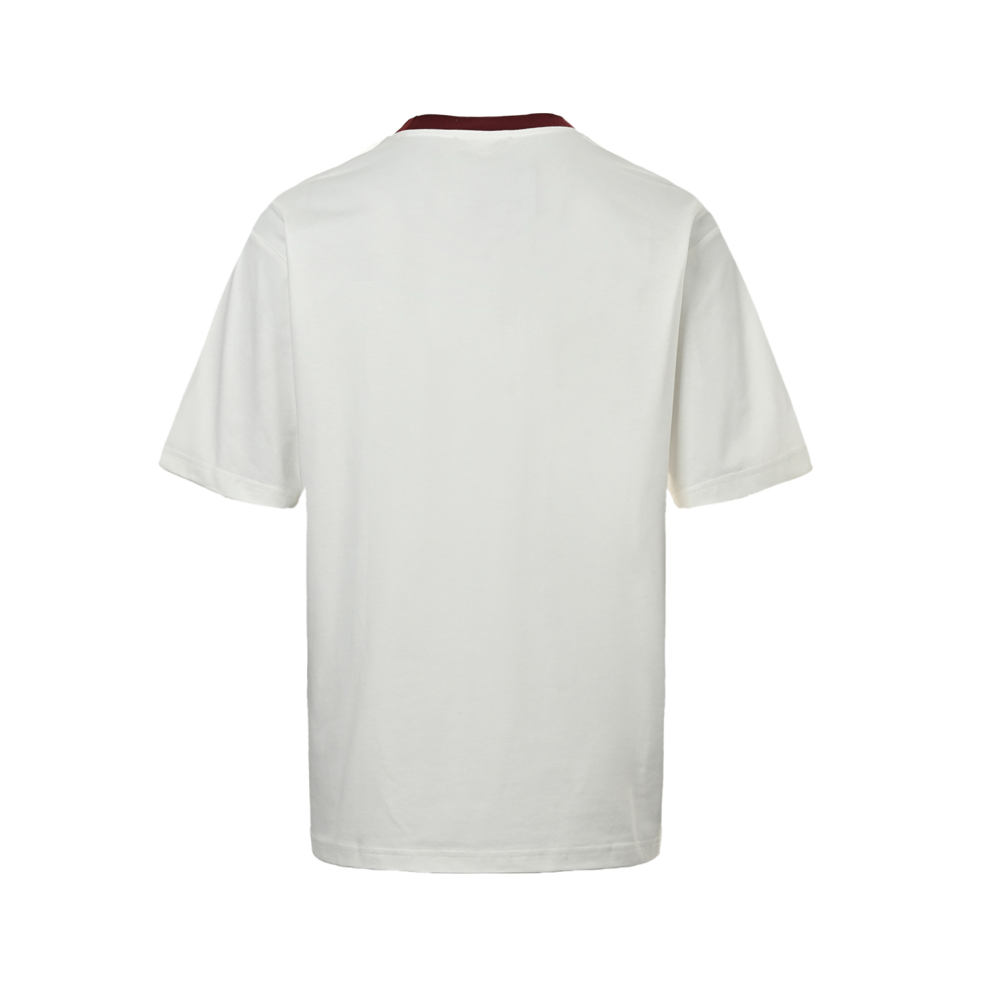 Gucci 25ss contrast neckline foam print short sleeves