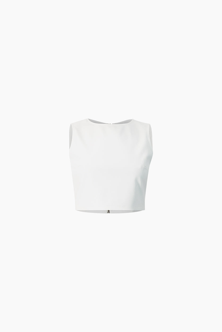 Top de cuello redondo y sin mangas