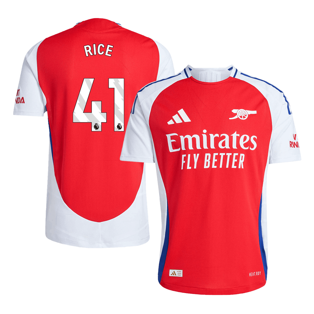 RICE No. 41 Arsenal Home Authentic Football Shirt 2024/25