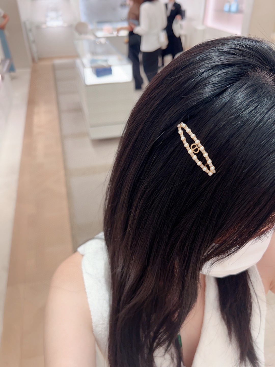 Dior Pearl Crystal Hairpin