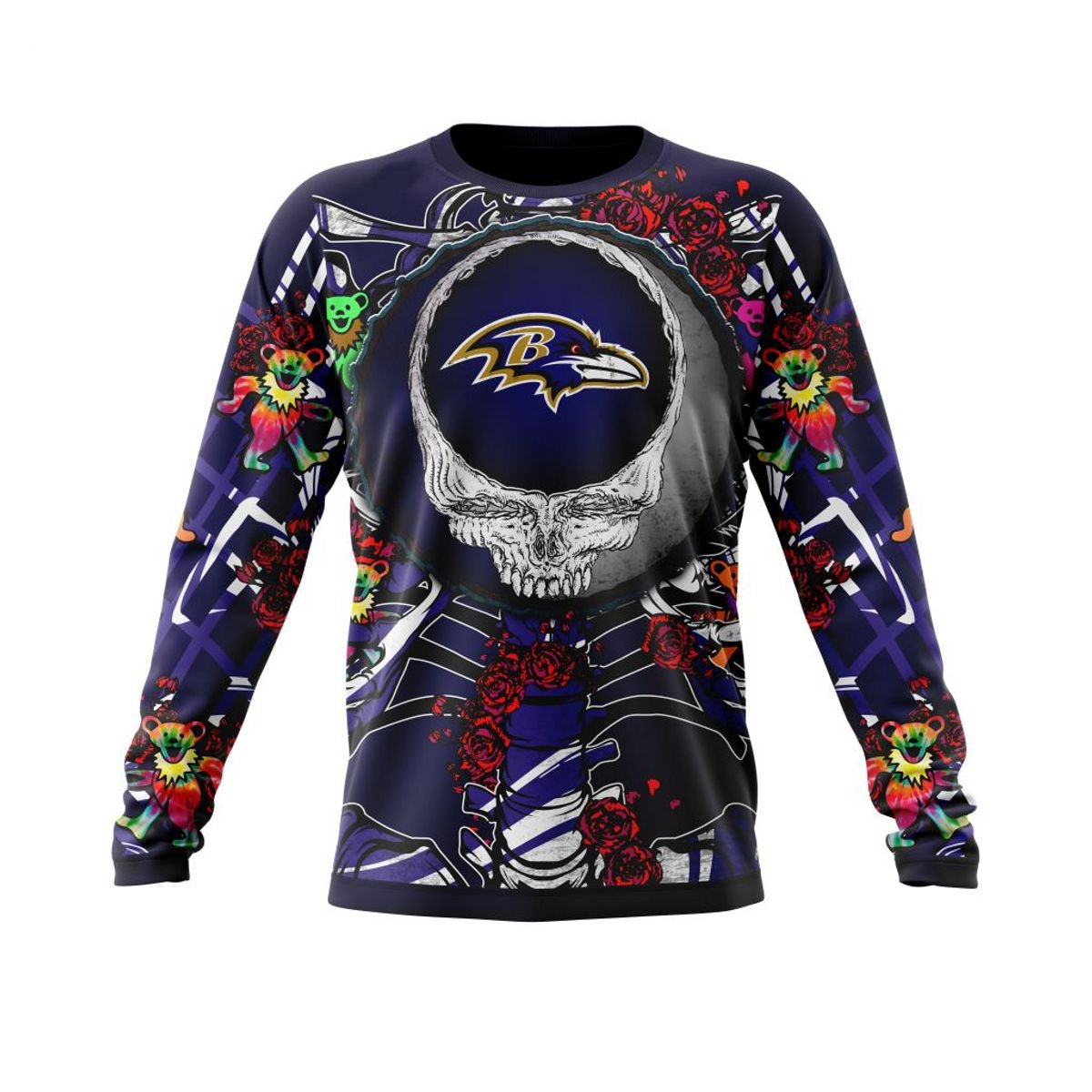 BALTIMORE RAVENS 3D HOODIE MIX GRATEFUL DEAD
