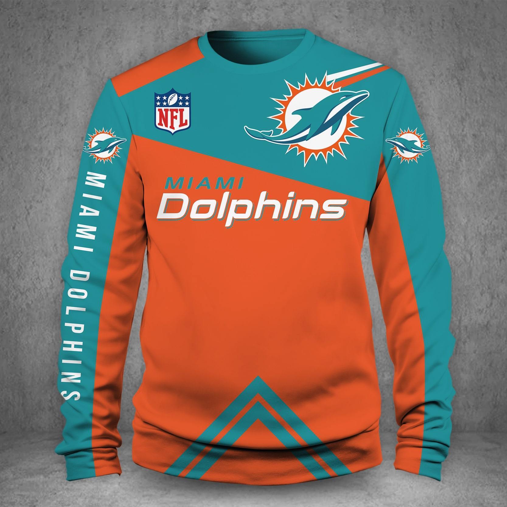 MIAMI DOLPHINS LOVE HOODIE 3D VIP 83
