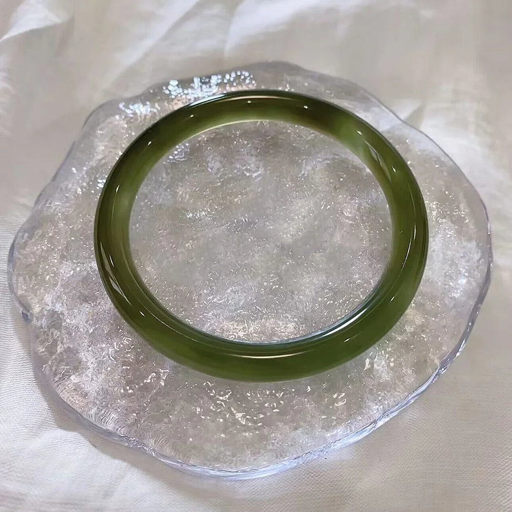 Natural Jade 8mm Round Luxury Bracelet Women High Quality Fine Korean Jewelry Agate Bangles Gift For Mother Free Shipping Items